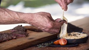 Receta Quincho:  Entrañas con provoleta