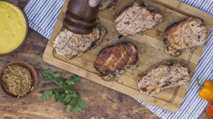 Receta Quincho: Lomo vetado de cerdo a las dos mostazas